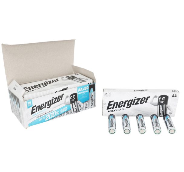 Lot de 50 piles alcalines Energizer MAX Plus AA / LR6