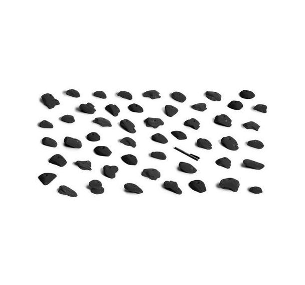 Lot de 50 prises d'escalade Noir V-PACKS 5B Volx