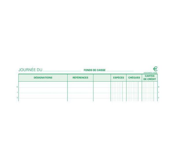Lot de 5 Manifold encaissements 29,7x21cm 50 feuillets autocopiants