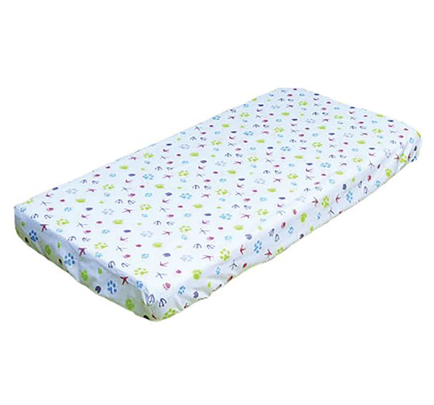 Lot de 5 draps housses Jersey imprimés Empreintes - 60x120 cm