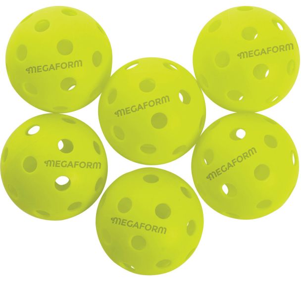 Lot de 6 Balles de pickleball Megaform Interieur