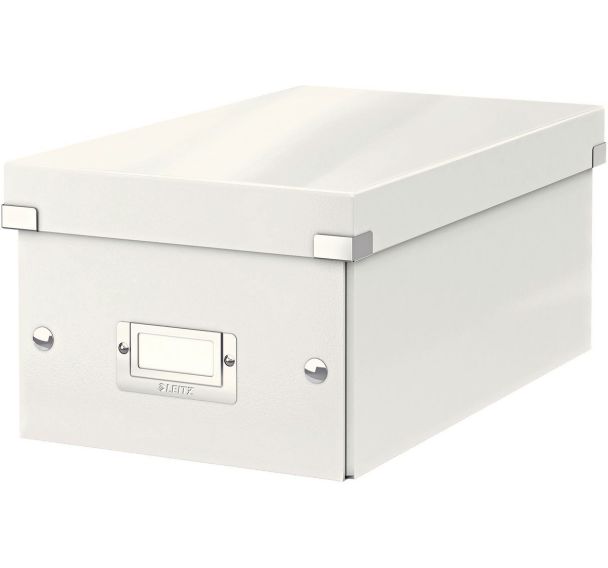 Lot de 6 Boîte de rangement DVD Click & Store blanc - Leitz