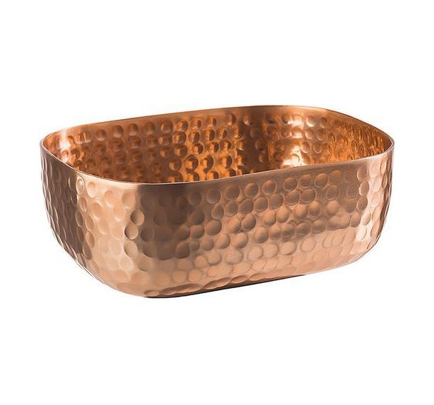 Lot de 6 Corbeille martelée en aluminium - Cuivre