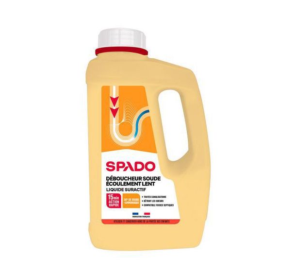 Lot de 6 Déboucheur liquide spécial écoulement lent 1L - Spado