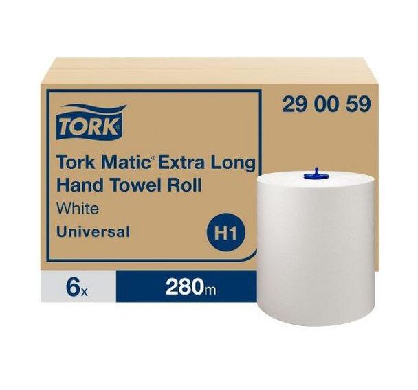 Lot de 6 Essuie-mains rouleau - Extra long - H1 Universal