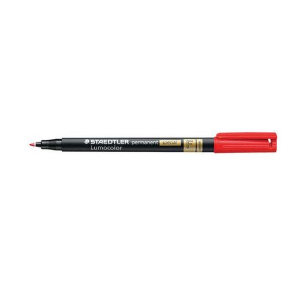 Lot de 6 Marqueur permanent 319F Lumocolor spécial, rouge