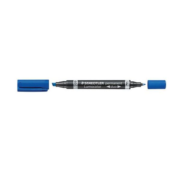Lot de 6 Marqueur permanent 348B Lumocolor duo, noir