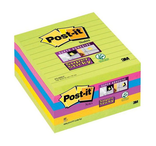 Lot de 6 Post-it super sticky - Oasis