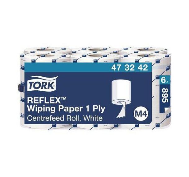 Lot de 6 Rouleau à dévidage central - Chiffon d'essuyage - 1 pli - M4