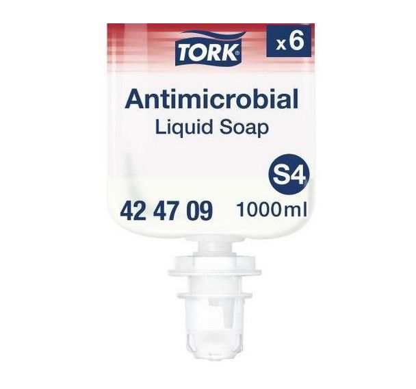 Lot de 6 Savon Liquide Antimicrobien - S4 - 1000ml
