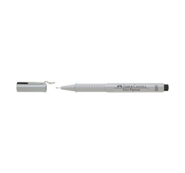 Lot de 6 Stylo feutre ECCO PIGMENT 0,1 mm, noir