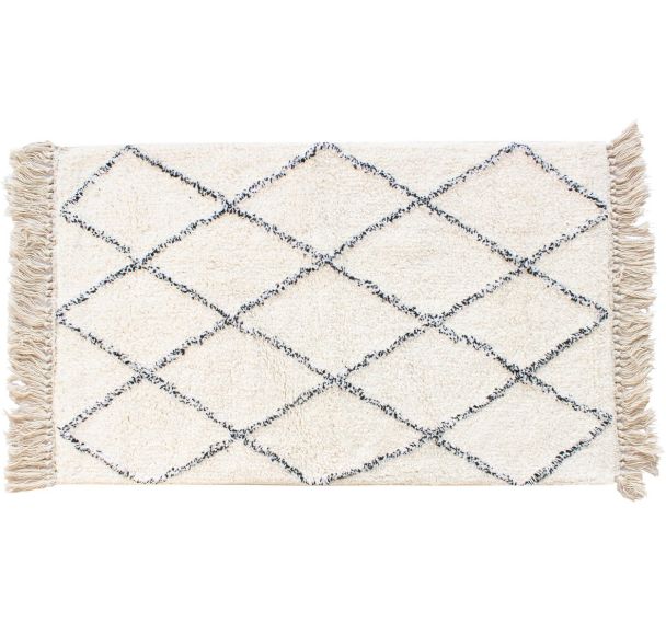 Lot de 6 Tapis de sortie de bain Naturel - Coton - 50x80 cm