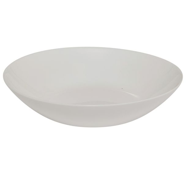 Lot de 6 assiettes creuses Louise Ø20 cm en verre blanc