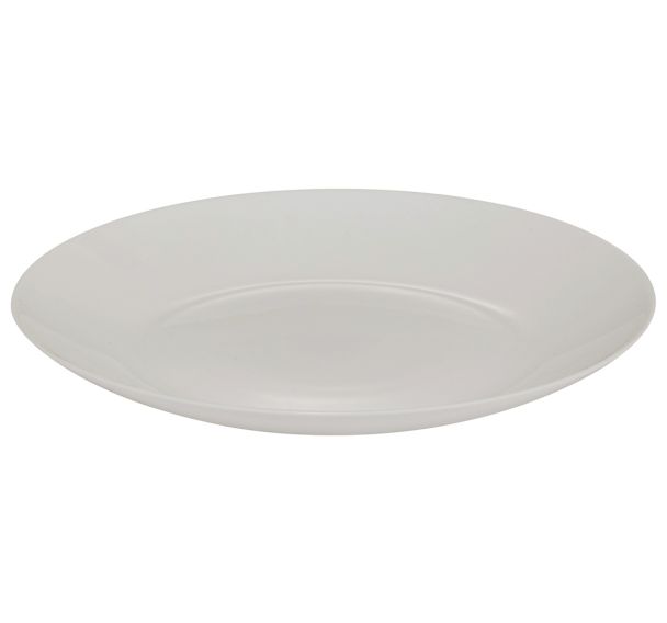 Lot de 6 assiettes plates Louise Ø25 cm en verre blanc