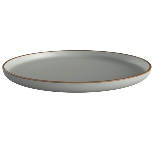 Lot 6 assiettes plates en RPET recyclé gris - Plastorex
