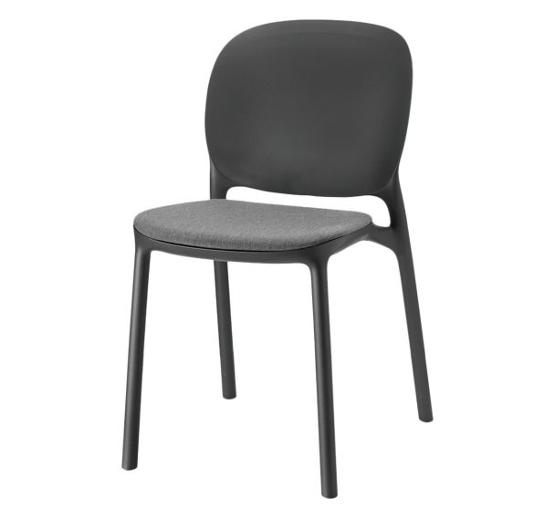 Lot 6 chaises HUG technopolymère assise tissu - S-CAB