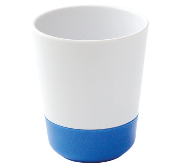 Lot 6 gobelets 16 cl mélamine blanche antidérapant - Plastorex
