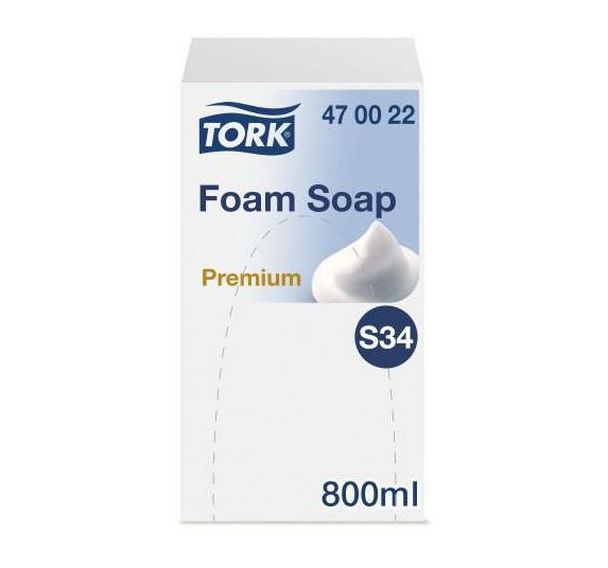 Lot de 6 recharges de savon mousse Tork - 800 mL