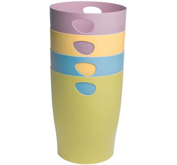 Lot de 8 Corbeille papier Ecobin Pop'NCo - couleurs assorties