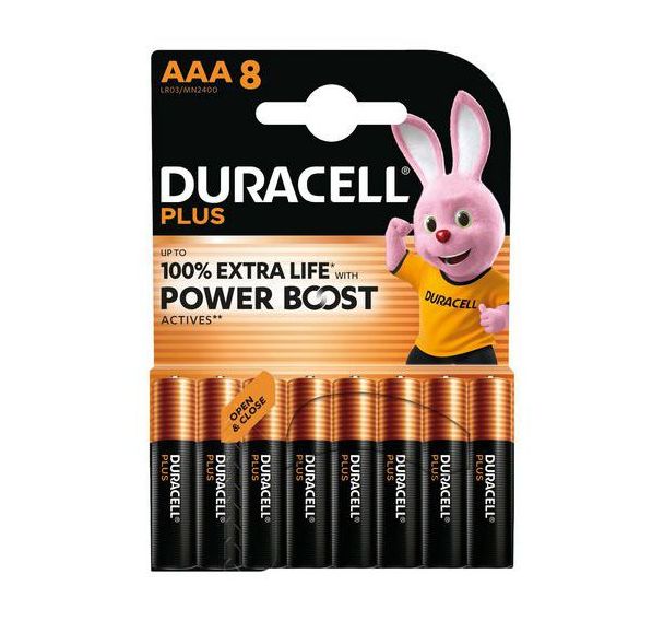 Lot de 8 Pile alcaline AAA Plus Powerboost - Duracell