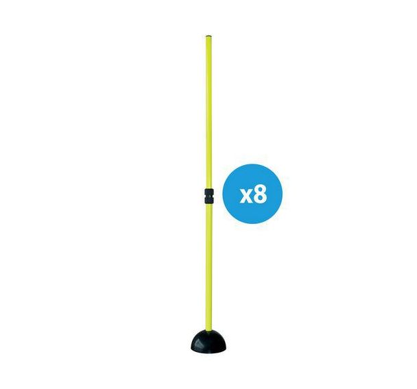 Lot de 8 Piquets de slalom téléscopiques