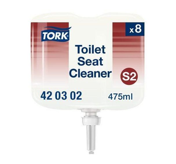 Lot de 8 flacons nettoyant pour abattant de toilette Tork S2