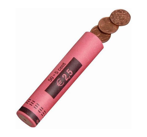 Lot de 96 Étui à monnaie en Papier - pièces de 0,05euros 50pcs/tube