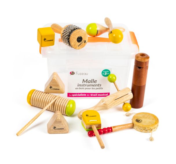 Malle instruments en bois pour les petits
