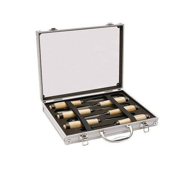 Mallette alu de 6 ciseaux bois de sculpteur - Ref. : 7000300001