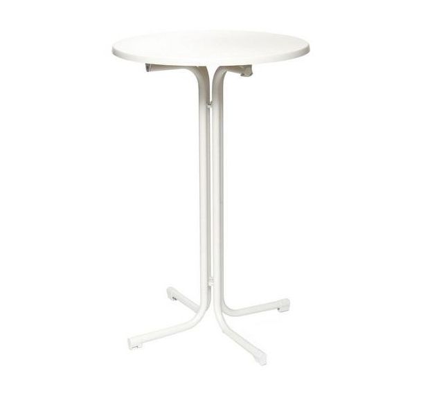 Mange-debout pliable BERLIN Ø 80 cm blanc