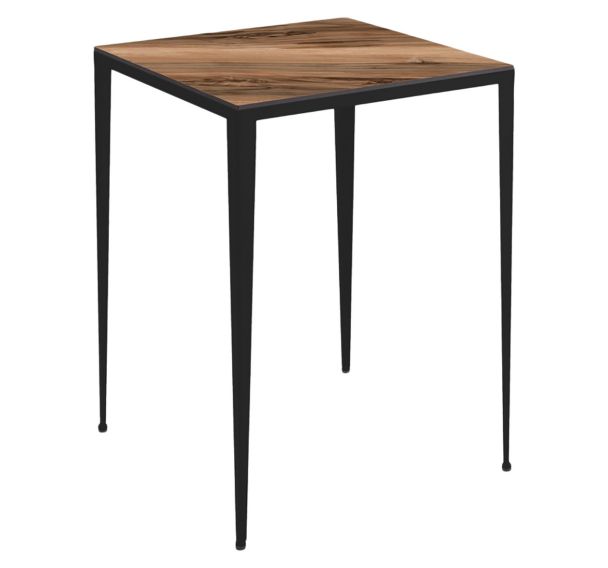 Mange debout Bolonia 80x80 cm strat compact piètement acier - Jayso