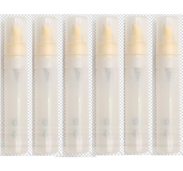 Marqueur peinture vides pointe biseautée 8 mm (Lot de 6)