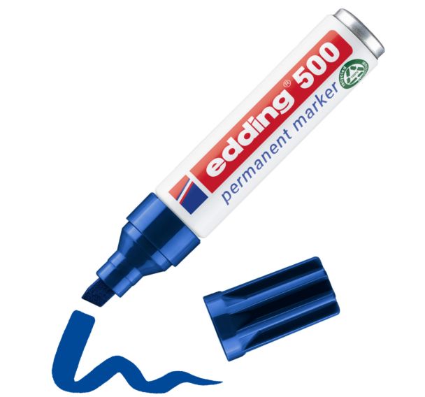 Marqueur permanent Edding 500 - Pointe biseautée