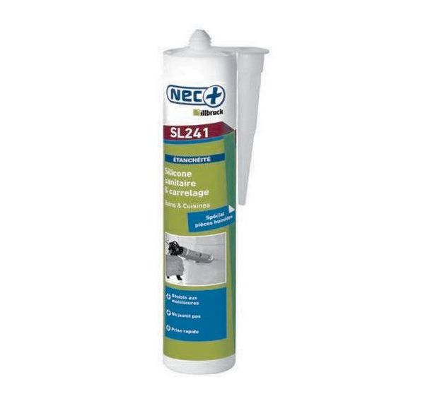 Mastic silicone sanitaire anti-moisissures - 310 mL