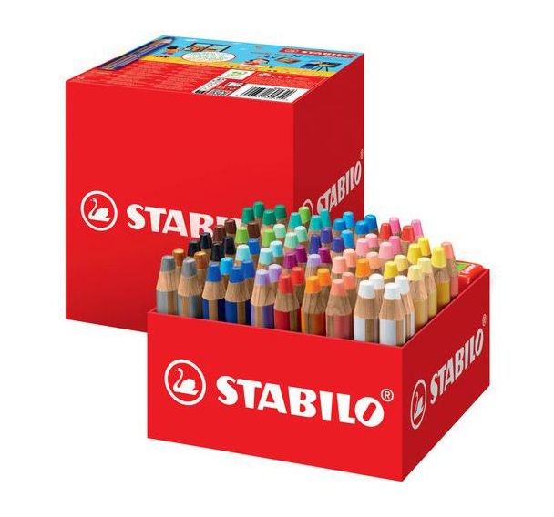 Maxi schoolpack carton 76 crayons STABILO Woody 3 in 1