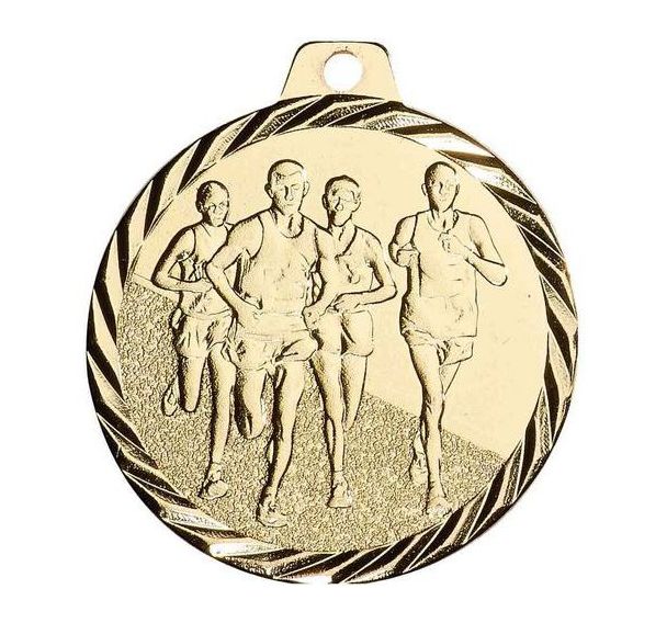 Médaille course à pied or - 50mm