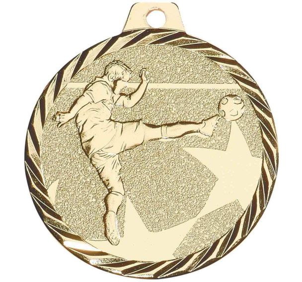Médaille foot or - 50mm