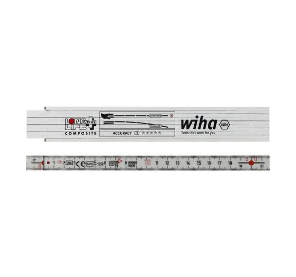Mètre pliant Longlife Plus Composite 2m rouge et noir