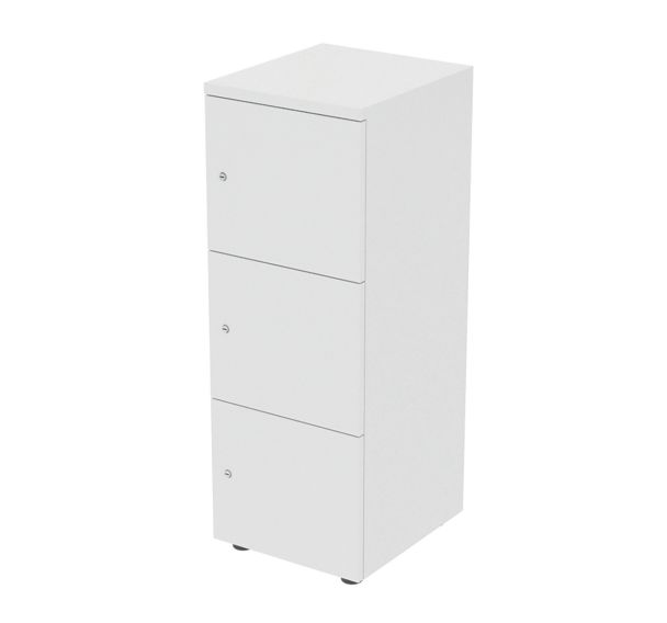 Meuble 3 cases portes battantes serrure à clé - MBA