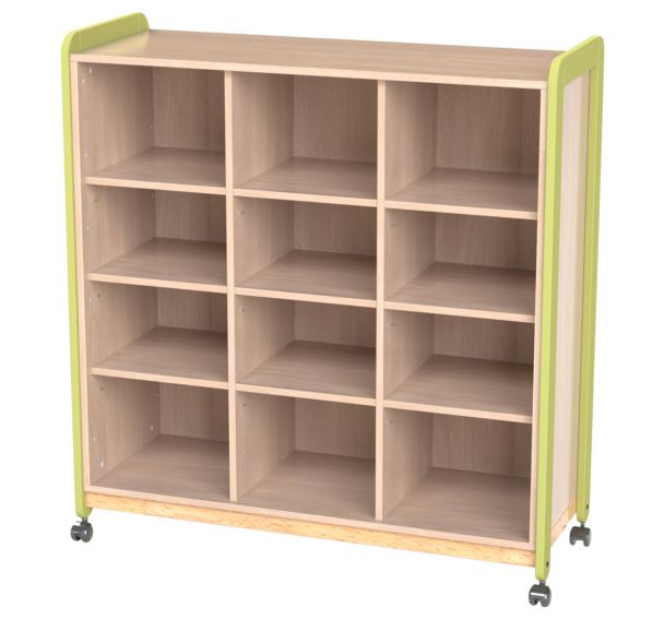 Meuble Lili 3 colonnes 12 niches + roulettes