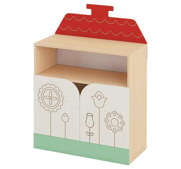 Meuble de rangement 2 portes - chalet 82 x 38 x 84 cm