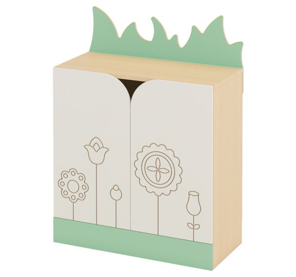 Meuble de rangement 2 portes - herbe 82 x 38 x 84 cm