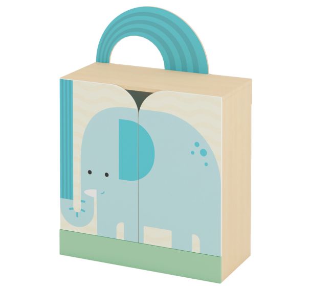 Meuble droit 2 portes - éléphant 82 x 38 x 84 cm
