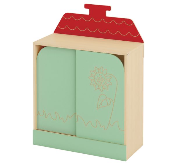 Meuble droit portes coulissantes - chalet 82 x 35 x 84 cm