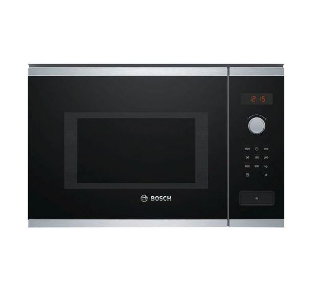 Micro-ondes encastrable solo BOSCH-BFL553MS0-25 L-900 Watts-Inox