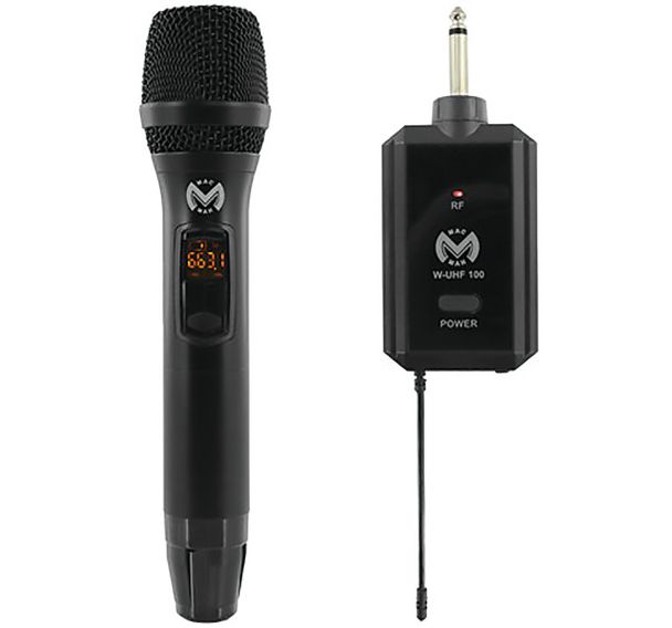 Micro sans fil simple récepteur/émetteur W-UHF 100 M - Mac Mah