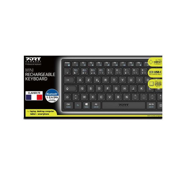 Mini clavier bluetooth rechargeable - Port Connect