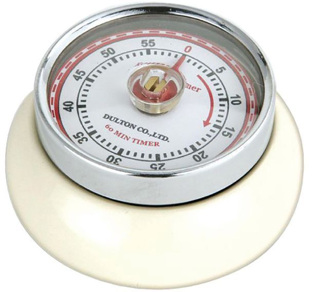 Minuteur aimanté 60min crème