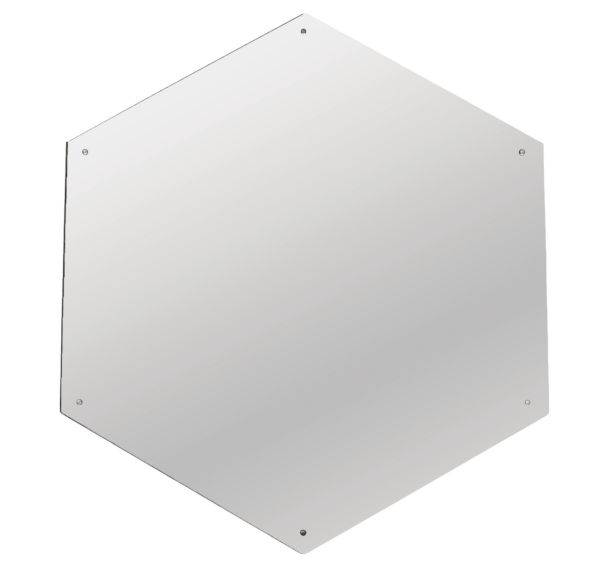 Miroir antichoc hexagone 578 x 500 mm-Wattelez