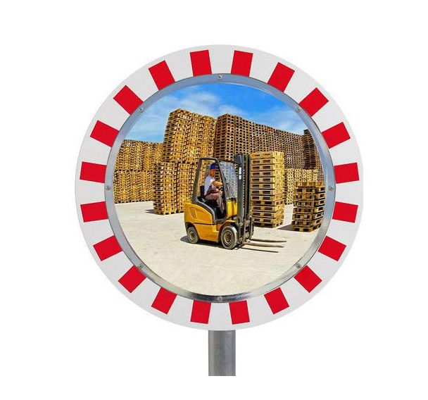Miroir de circulation 90° pour voie privée Plexi+ - Rond - Kaptorama